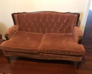 Antique Bedroom Lot #10 Pink Sofa $75.00
Dimensions
56”L 31”W 32”H