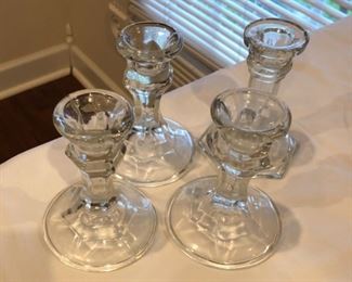 Dining Room Lot #9 Set of 2 Glass Candle Holders $3.00