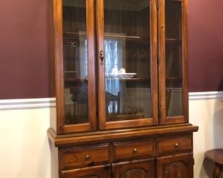 Dining Room Lot #1 China Cabinet w/planter & Easter Plate $125.00
Dimensions
43 1/2”L 15”W 74”H