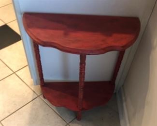 Kitchen Lot #21 Small Red Accent Table $10.00
Dimensions
21”L 10”W 22 1/2”H