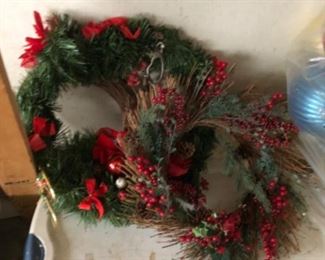 Garage Lot #119 Christmas Wreaths (2) $7.00