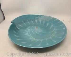 Murano Pearl Blue Centerpiece Bowl