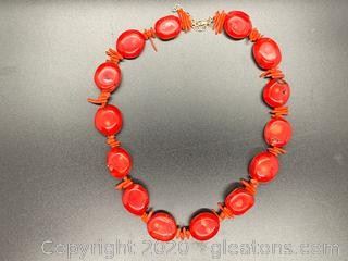 Red Chunky Coral necklace