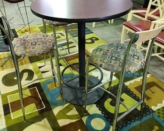 Table and (3) barstools