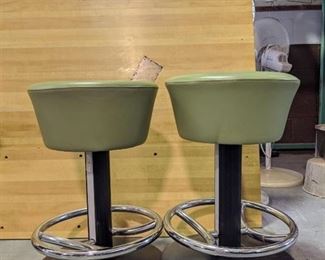 (2) Green Stools