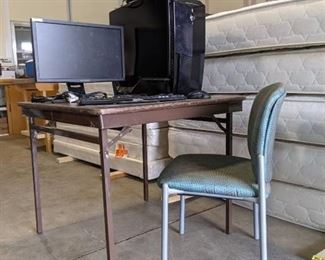 Dell D01X Computer With Desk And Chair, CPU No Hard Drive