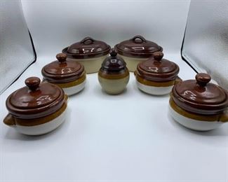 Collection Of Brown Crocks In Assorted Shapes https://ctbids.com/#!/description/share/373666