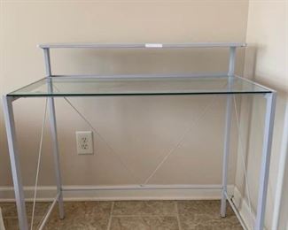 Glass & Metal Small Size Desk https://ctbids.com/#!/description/share/373755