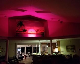  Sunset Mural with Red Lighting
