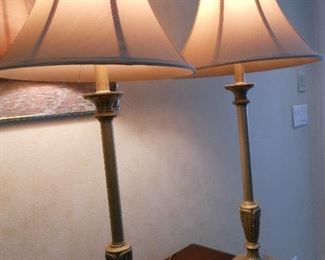 Item #15 - Pair of Candlestick Lamps.  $30.00 / Pair