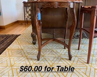 $60 for the table 27”L  x 20” W x 29 “ H