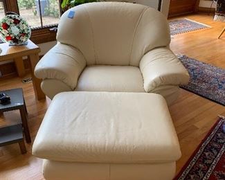 $220.00 Chair and Ottoman 41"Lx34.5Hx35"w   29"Lx20"w