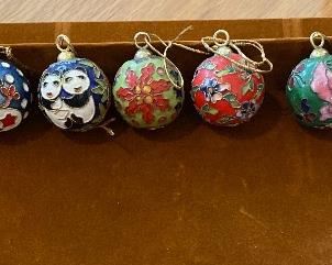$34.00 for nine cloisonne ornaments