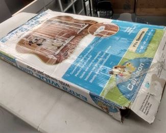 Carlson extra wide pet gate with small pet door