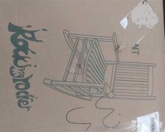 Rocking Rocker - A001bk Black Porch Rocker/rocking Chair - Easy To Assemble - -