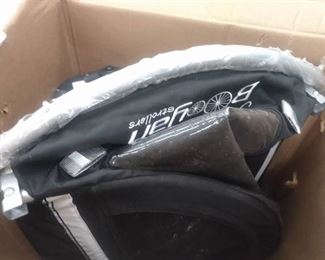 MB Large Pet Dog Stroller and Bike Bicycle Trailer with Suspension/Shocks (Black)