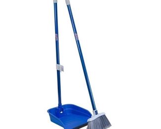 Quickie Stand with Store Lobby Broom and Dustpan