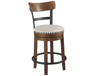Valebeck Upholstered Swivel Barstool Brown - Signature Design by Ashley