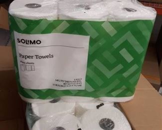 Solimo Basic Flex-sheets Paper Towels, 12 Value Rolls, 148 Sheets Per Roll