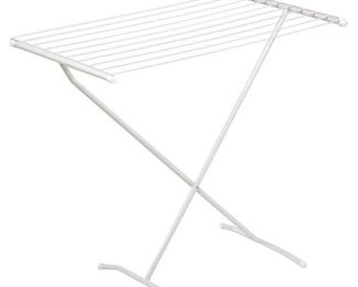 Honey Can Do X-Frame Folding Metal Drying Rack with Rubber Feet, White