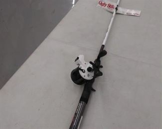 ugly stilk walleye fishing reel with depth counter rod broken