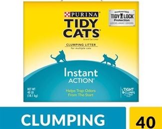 GOLDEN CAT COMPANY 702044 Tidy Cats Multiple Cat Immediate Odor Control Scoop Box, 40-Pound