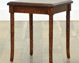 Contemporary British Colonial Bamboo Style End Table