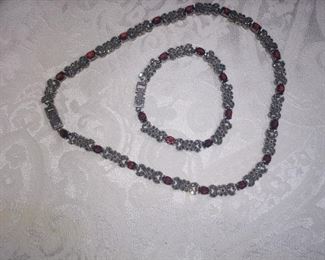 Sterling necklace and bracelet $55