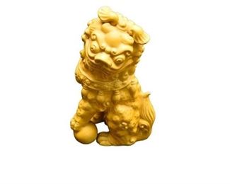 14. Chinese Mustard Glaze Foo Dog