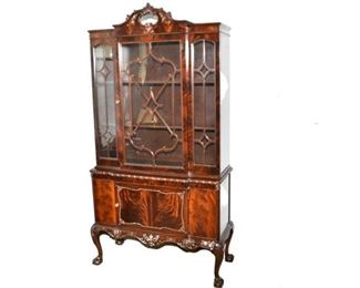 26. Georgian Style Mahogany Vitrine Cabinet