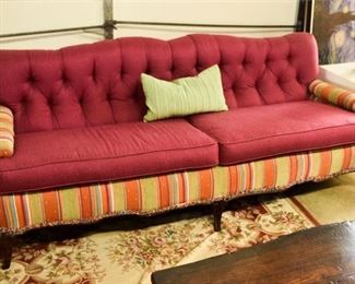 28. Mid Century Funk Upholstered Sofa Table