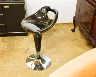 33. Contemporary Plastic and Chrome Steel Stool