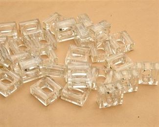 38. Lot of Twenty Six26 Vintage MCM Lucite Napkin Rings