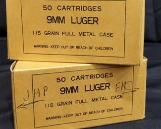 9mm Luger Cartridges

