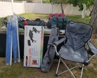 Camp tent setup