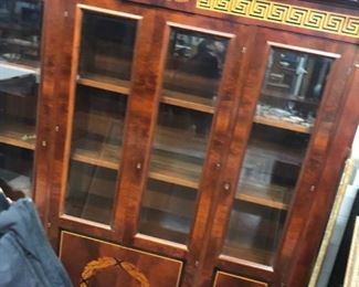 China cabinet with wood marquetry- $1,250