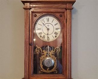 Seth Thomas Greek Mantle Clock. Runs! $195