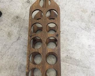 Mid Century Wood Wine Rack