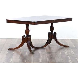 Georgian Solid Wood Twin Pedestal Dining Table