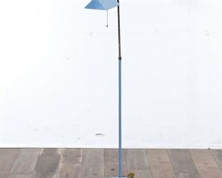 Mid Century Industrial Tiffany Blue Apothecary Lamp