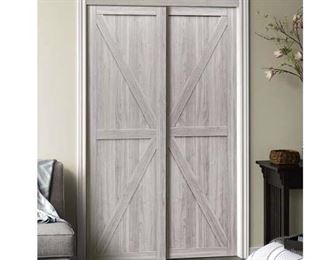 Paneled 60"X80" Silver Oak Trident Sliding Closet Door
