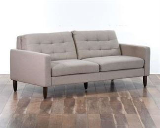 Contemporary Mid Century Style Beige Sofa