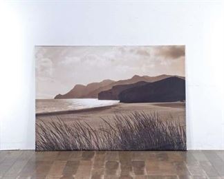 Xl Print Sepia Beach Landscape