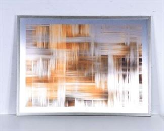 Abstract Blue & Earthtone City Landscape 