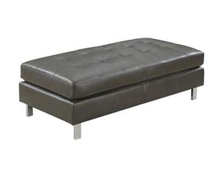 Orren Ellis Alemany Contemporary Gray Ottoman