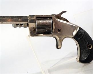 Whitneyville Armory Model No. 1 Variant .30 Cal 5-Shot Pocket Revolver SN# 224, With Birds Head Black Rubber Grips, Nickel Plated