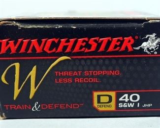 Winchester .40 S&W 180 Gr HP Ammo, Approx 20 Rounds