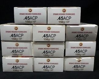 DRT .45 ACP 150 Gr HP Ammo, Approx 220 Rounds