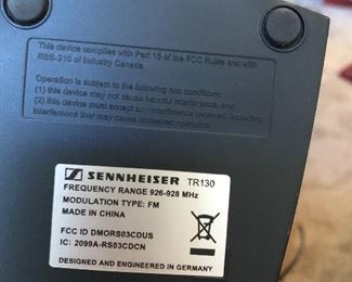 Sennheiser TR 130 Wireless Headphones with Charging Station continued...