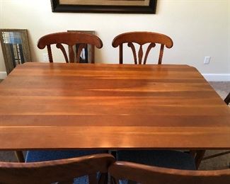 Statton Americana drop leaf dining table with Nichols & Stone, Co. chairs continued...